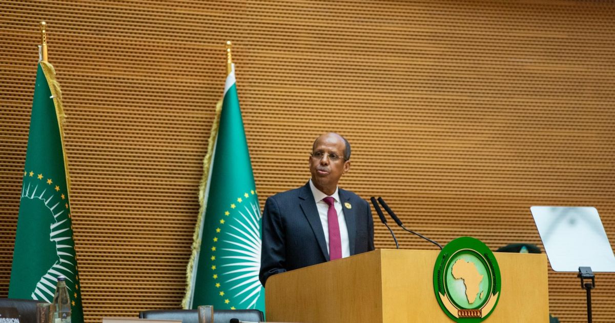Chairperson of African Union Commission speaks at the opening of 39th African Union Summit in Addis Ababa, Ethiopia on Saturday, 14 February 2026 (Foto/X/African Union)