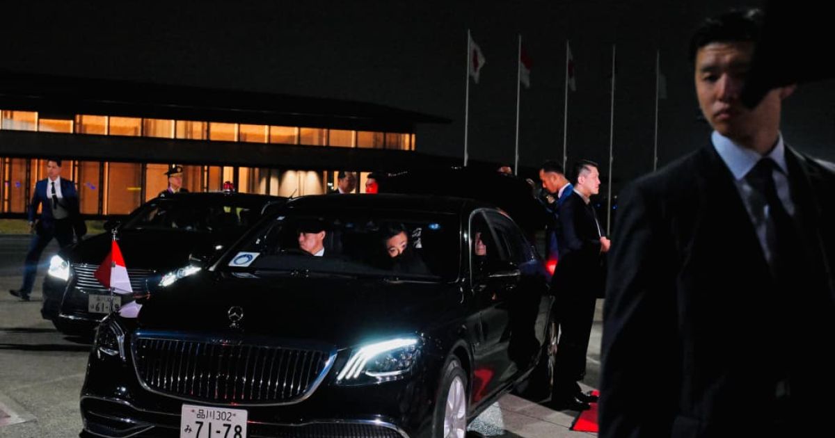 Indonesian President Prabowo Subianto and entourage arrive in Tokyo on Sunday, 29 March 2026 for a state visit (Photo/Presidential Secretariat)