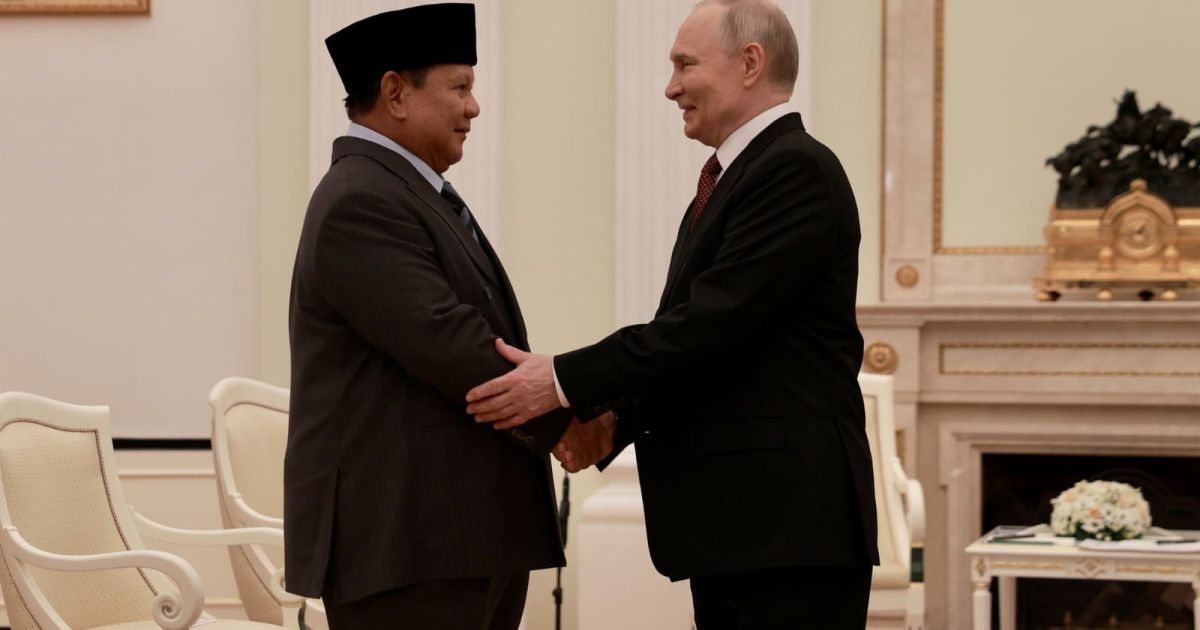 Indonesian President Prabowo Subianto (left) and Russian President Vladimir Putin (Photo/doc./Indonesia's Presidential Secretariat)