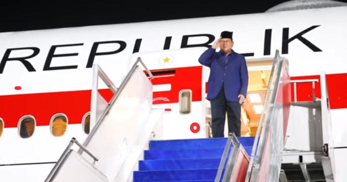 Indonesian President Prabowo Subianto is departing Jakarta on Sunday, 12 April 2026 for Russia for an official visit (Photo/video captured from Presidential Secretariat)