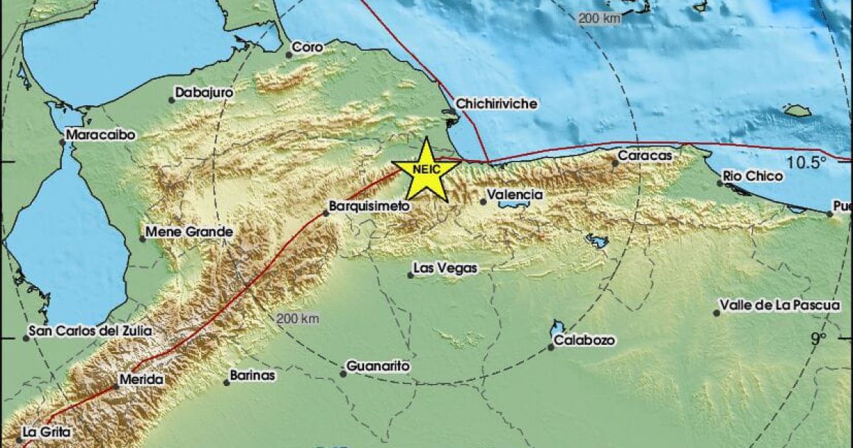 Map of magnitude 7.1 earthquake that hit Venezuela on Wednesday, 24 June 2026 (Photo/USGS)