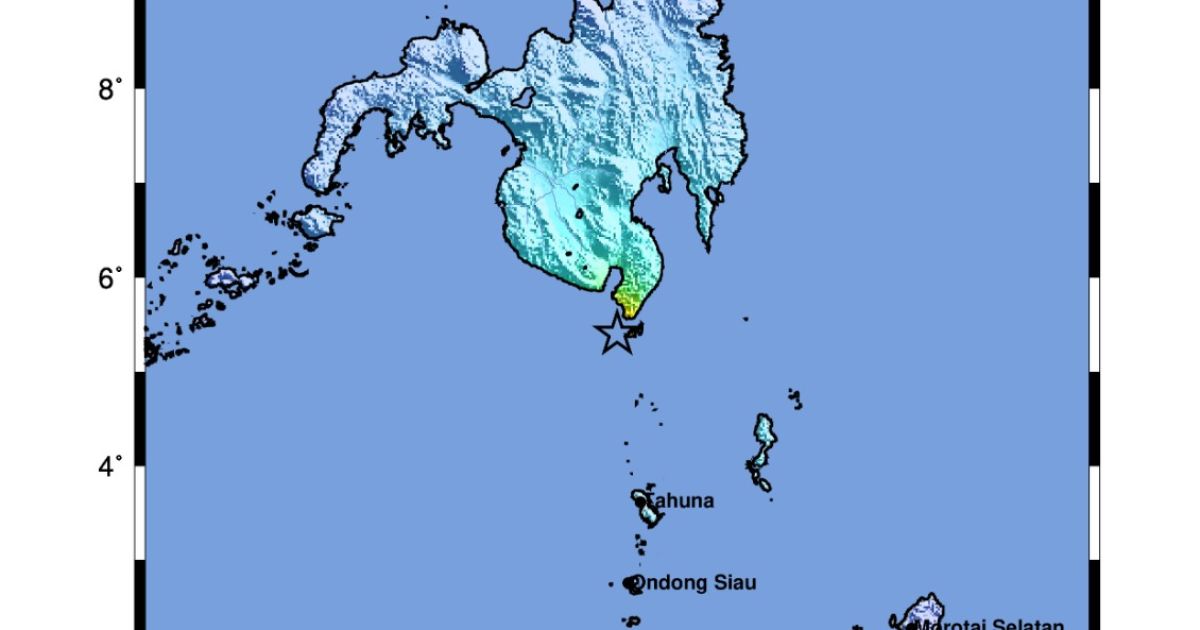Map of magnitude 6.8 earthquake rattled Philippines and Indonesia on Friday, 26 June 2026 (Photo/BMKG)