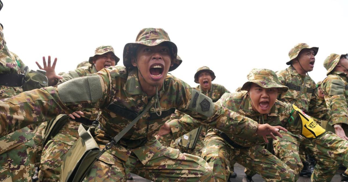 Candidate managers for Red-White Village and Urban Village Cooperatives (KDKMP) join basic military training (Photo/File/Defense Ministry)