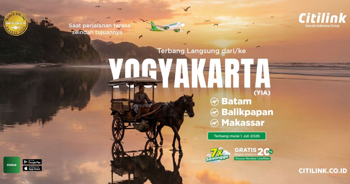 Flyer shows Citilik provides five new domestic routes flying daily (Photo/X/Citilink)