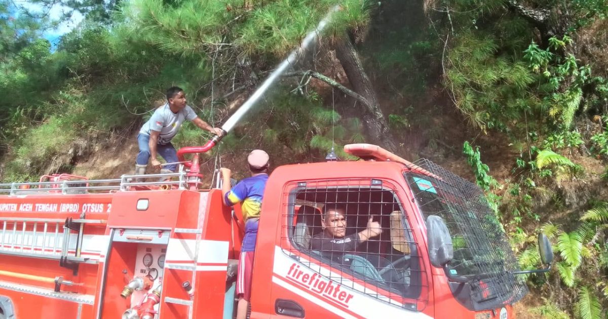 Efforts to extinguish forest and land fires that have engulfed Central Aceh Regency, Aceh Province on Sunday, 12 July 2026 (Photo/File/BPDB Aceh)