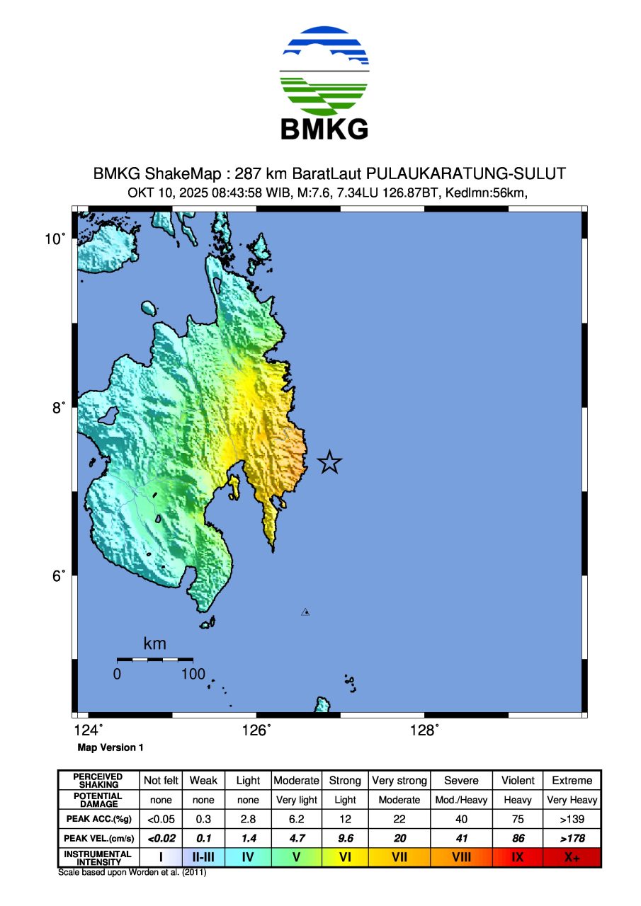 Tsunami Warning Issued by Indonesia’s Agency Post Magnitude 7.6 Earthquake