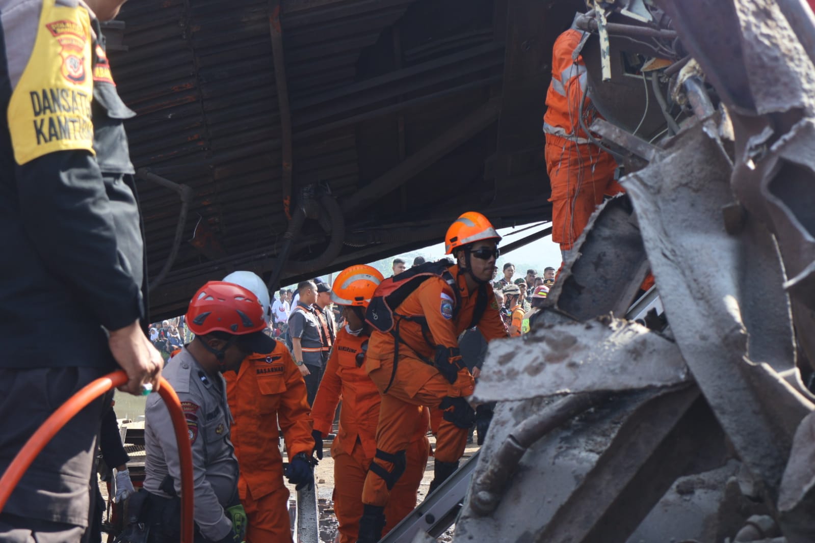 Rescue Operation of Indonesia’s Bandung Train Crash Victims