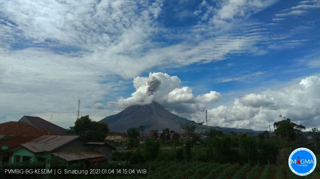 Mt. Sinabung in Indonesia’s N. Sumatra Spews Volcanic Ashes