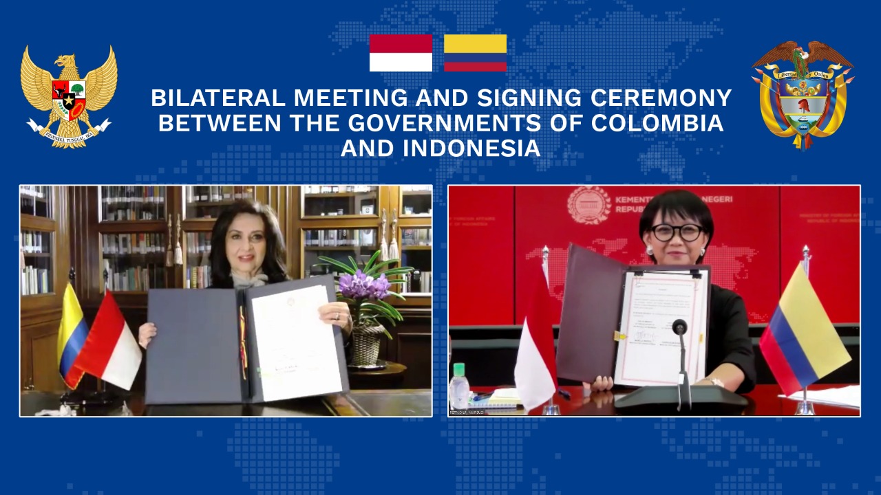 Indonesia-Colombia Sign Agreement on Free Visa For Citizens