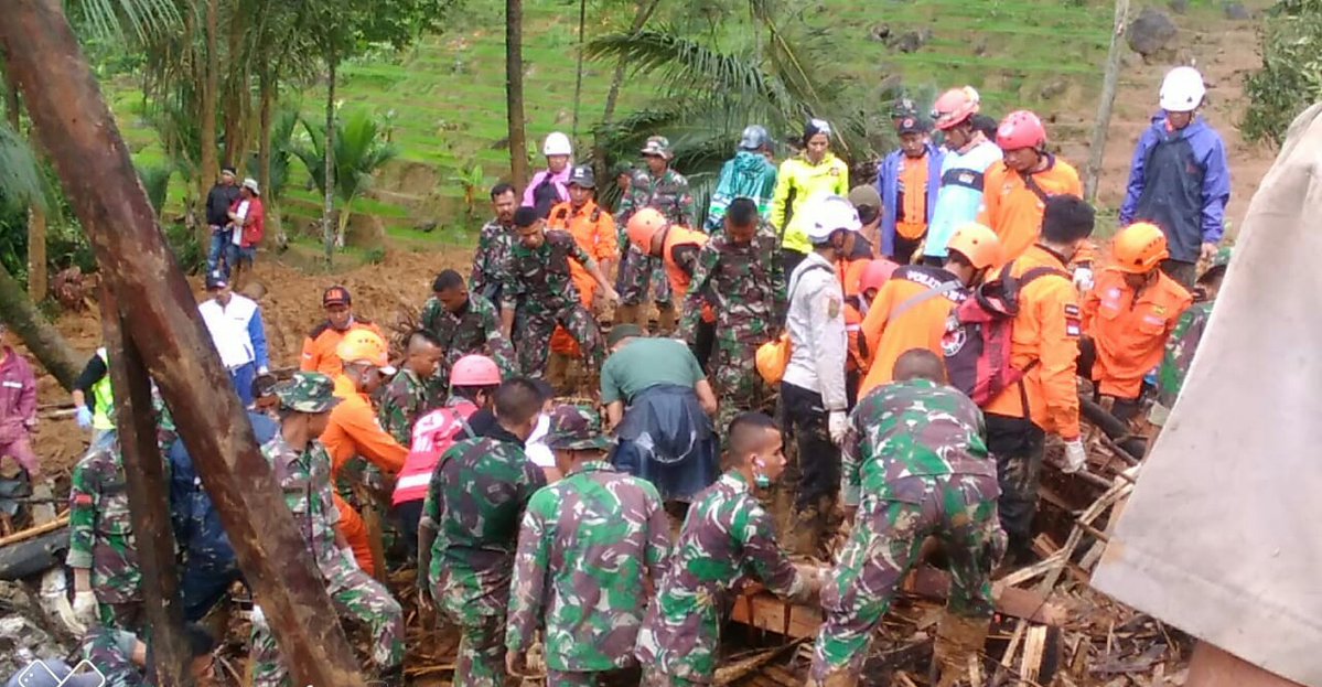 Rescue Efforts to Find Landslides Victims in Sukabumi